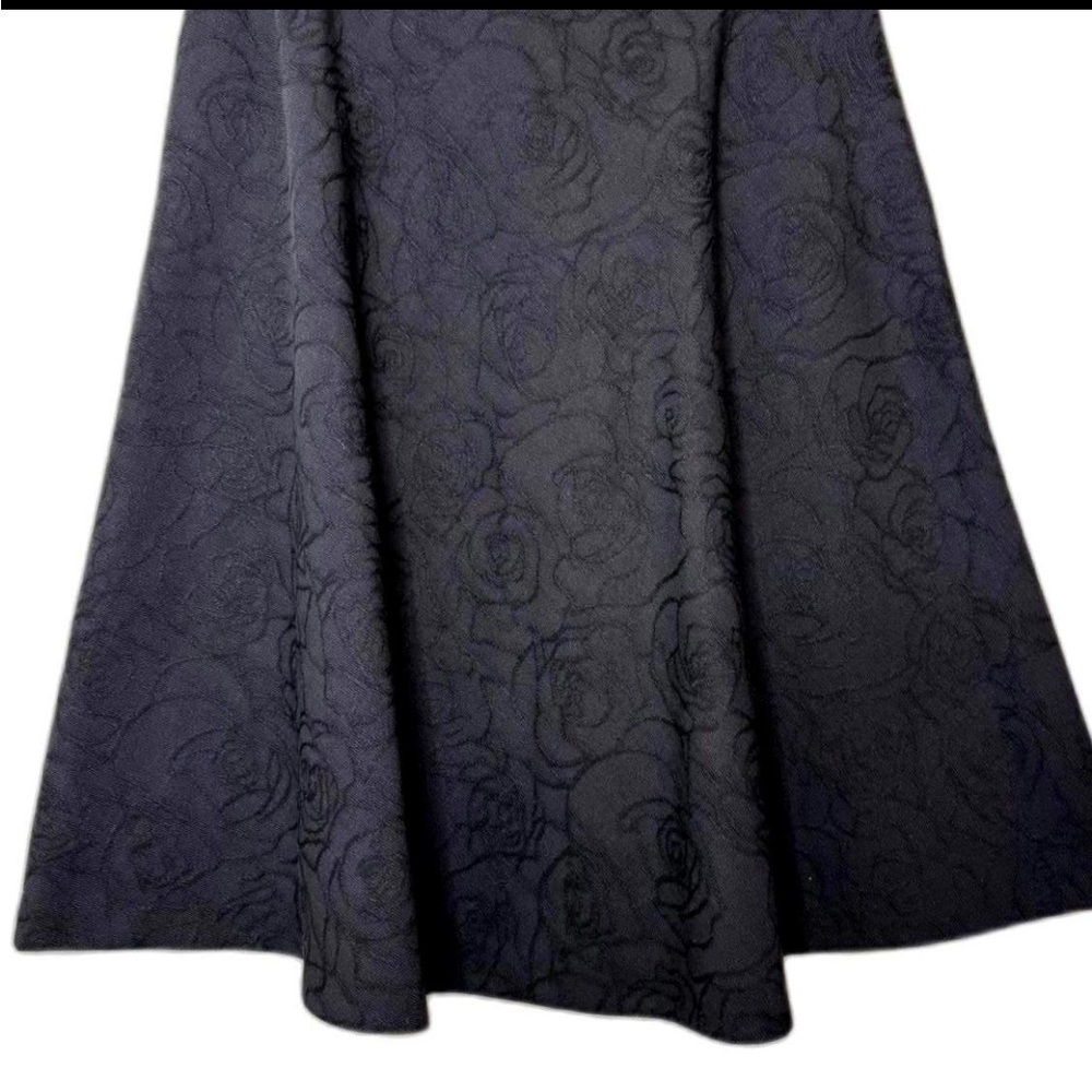 Brooks Brothers black rose A-line skirt size 8